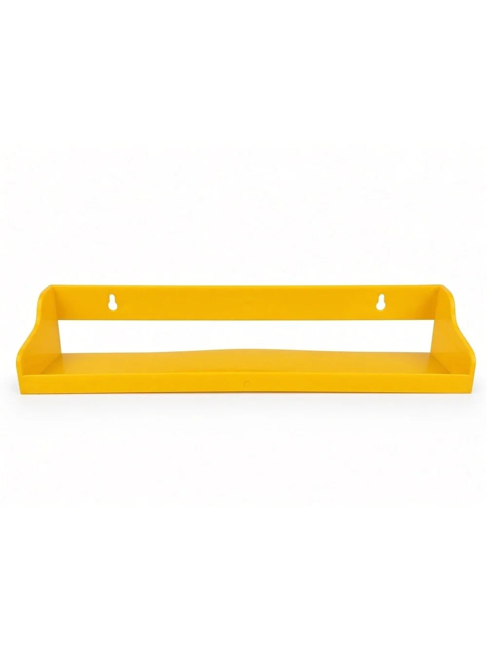 Vintage Yellow Plastic Wall Shelf Keyhole Mount Organizer